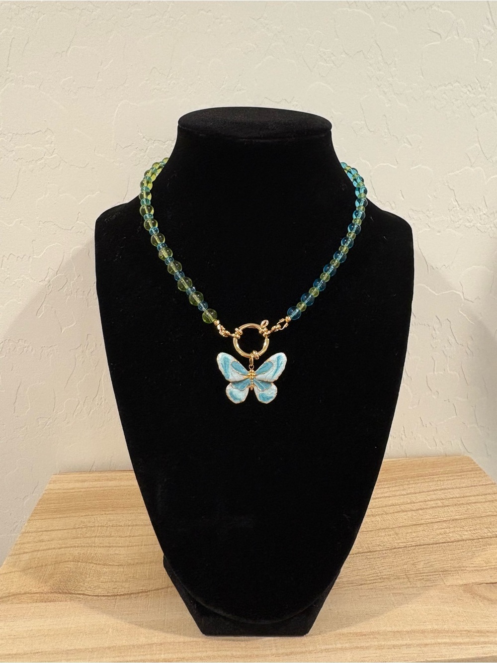Whimsical Butterfly Beaded Necklace